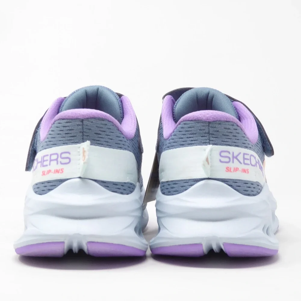 Skechers Kids Girls Max Cushioning Glide-Step Sneakers Blue GORUN Slip-Ins Sz 2